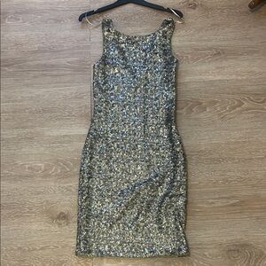 Zara Sparkling Gold and Silver Mini Dress